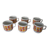 6 vintage Tognana cups 70's