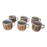 6 tasses Tognana vintage 70's