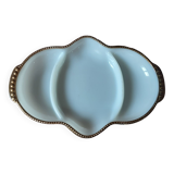Plat à compartiments opaline