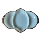 Dish with opaline compartments