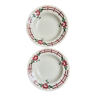 Lot de 2 assiettes Sarreguemines modèle Castille