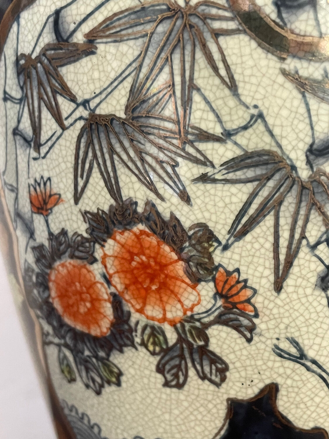 Paire de vases émail craquelé