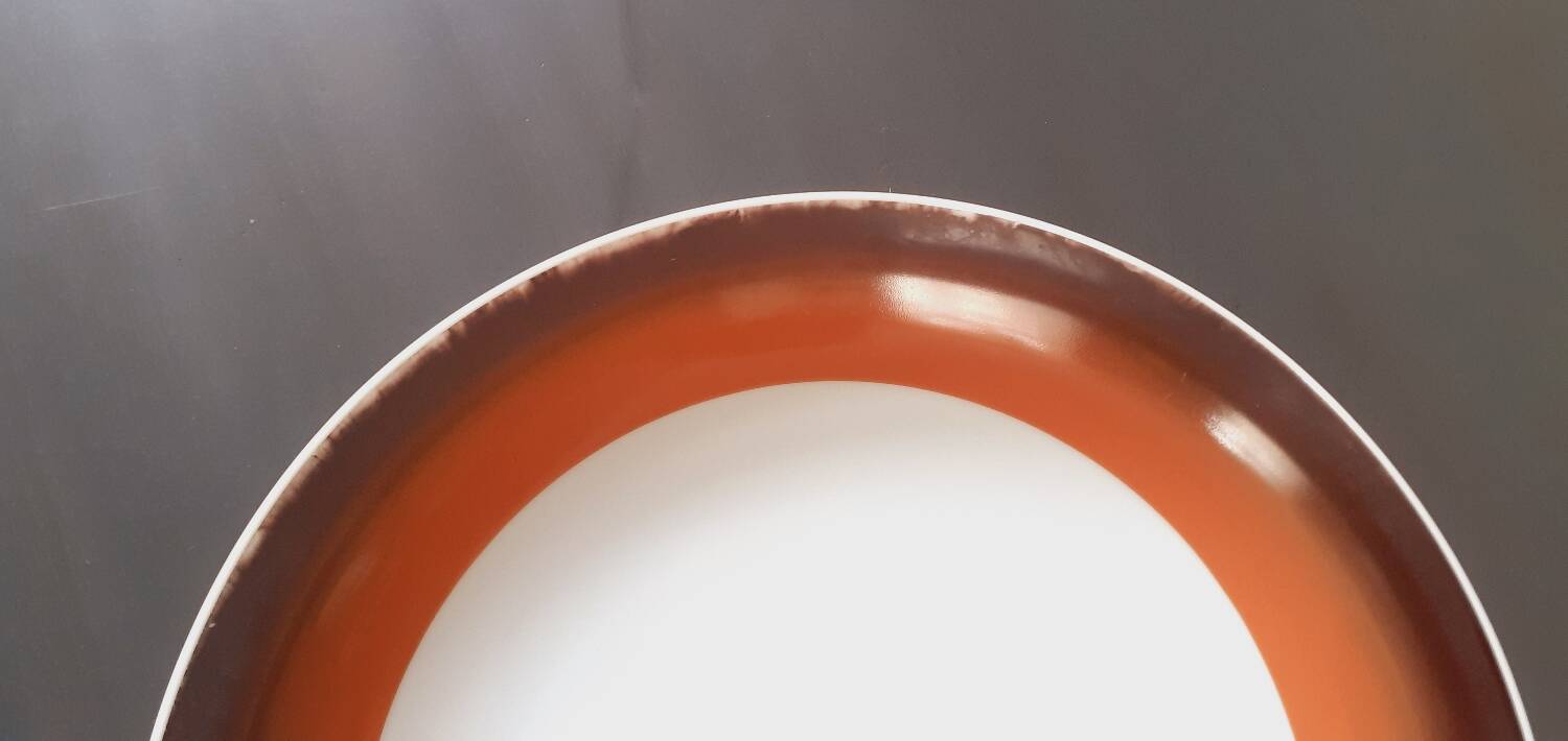 Hollow serving dish Space Age Porcelain year 70 Royale de L manufacture