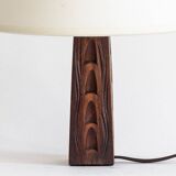 Small carved wooden lamp base, 1950s