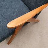 Mid Century Easy Chair Model B - 310 Var in Blue Boucle