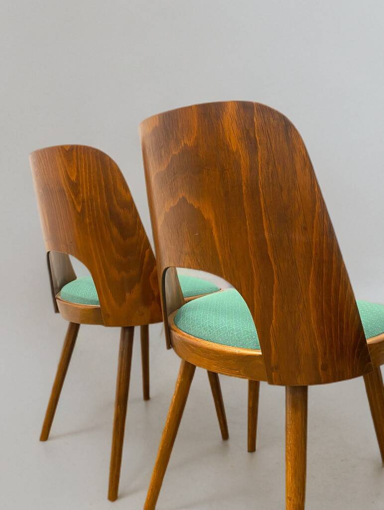 Set of 4 TON515 chairs by Oswald Haerdtl, Czech vintage 1960s