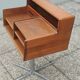 Console, bureau en hêtre et piètement en acier chromé, Italie 1950-1960