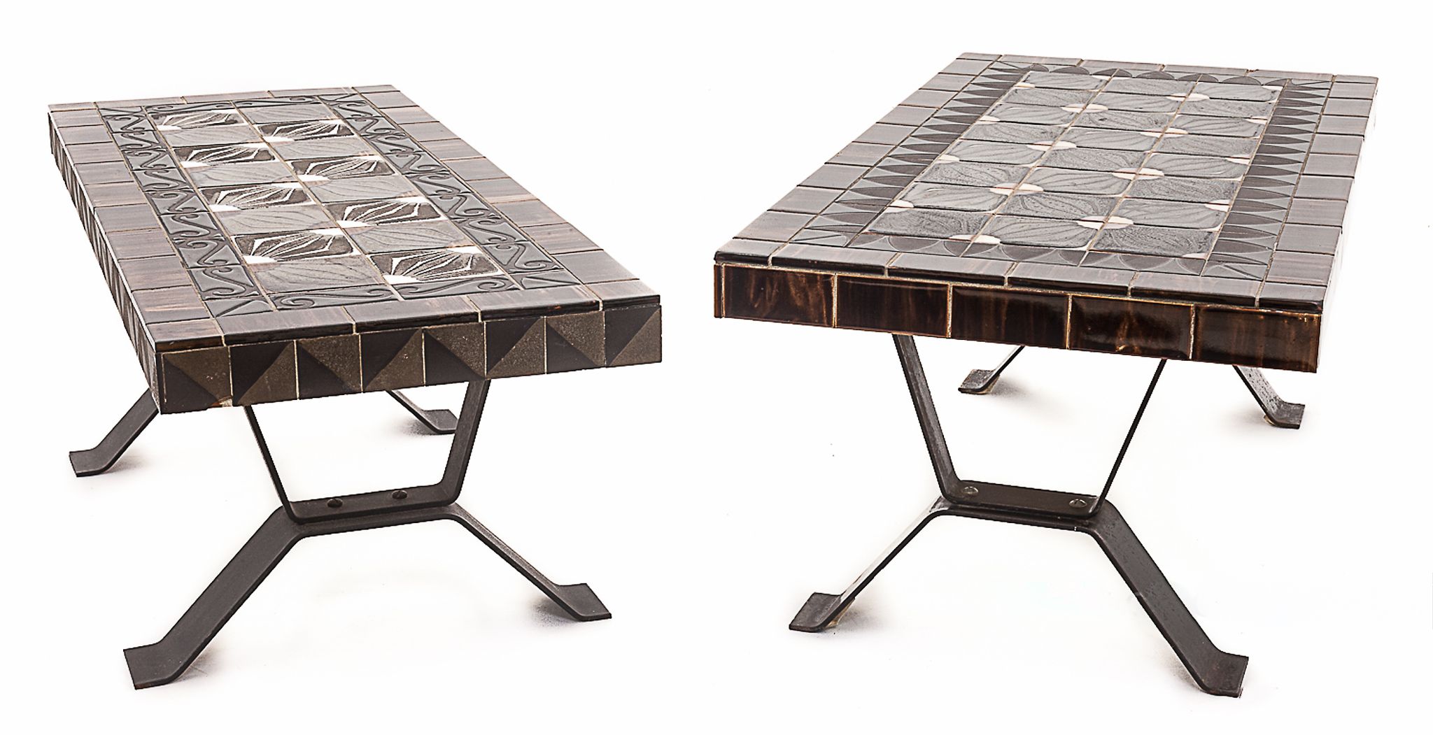 Duo de tables en fer forgé