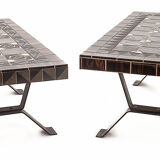 Duo of wrought iron tables