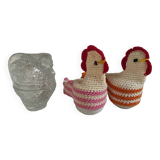 Original molded glass egg cup