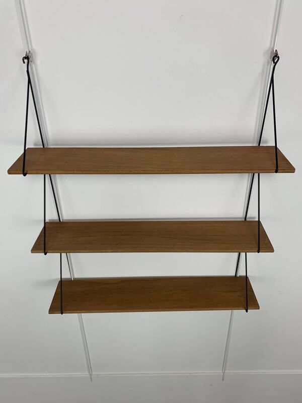 Etagère String en bois et métal, années 60