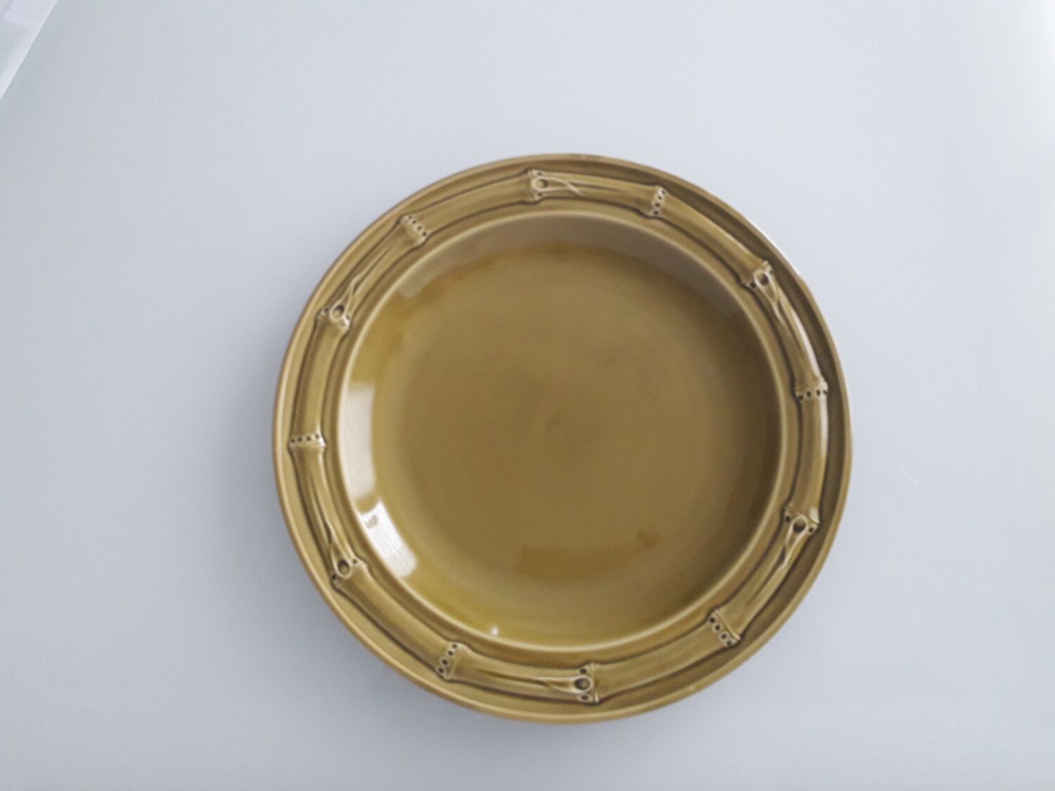 Vintage green Gien dish 29 cm