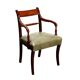 Antique Regency armchair in mahogany, upholstered seat, UK 1800s