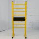 Adjustable seat chair. Circa 1980. Italy. Yellow lacquered steel.