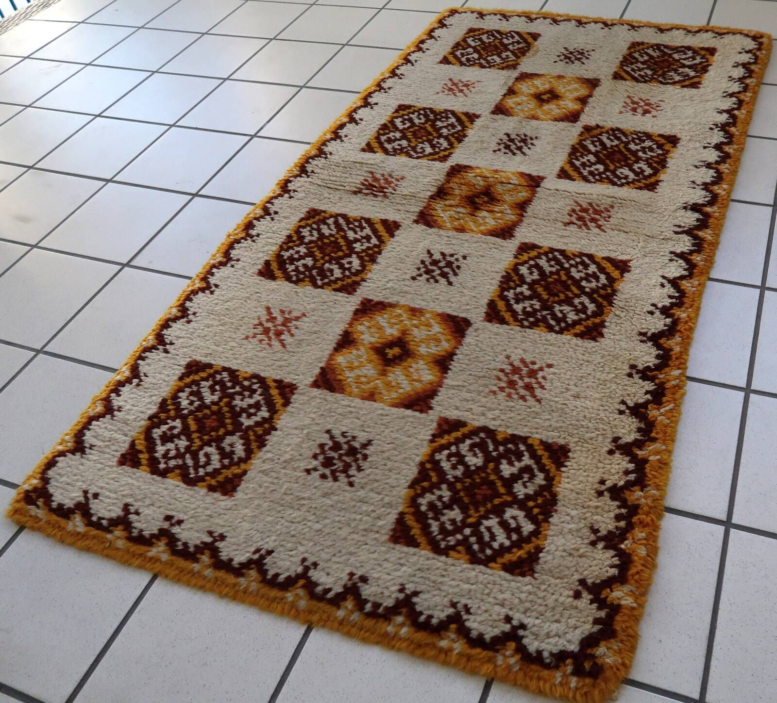 Tapis Vintage Savonnerie en Laine (77cm x 146cm), Années 1960