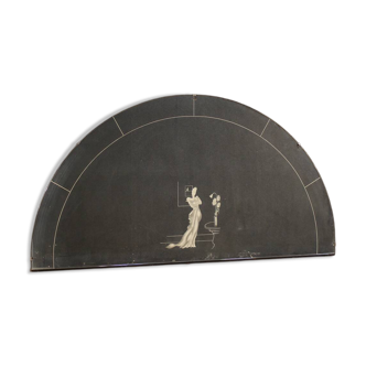 20th century Italian half-moon mirror