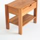 Pair of vintage bedside tables. Elm wood. France, 1970s