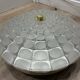 Vintage Peill & Putzler Optical Glass Flush Ceiling Lamp 1960s-70s