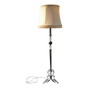 Lampadaire vintage cristal - fer