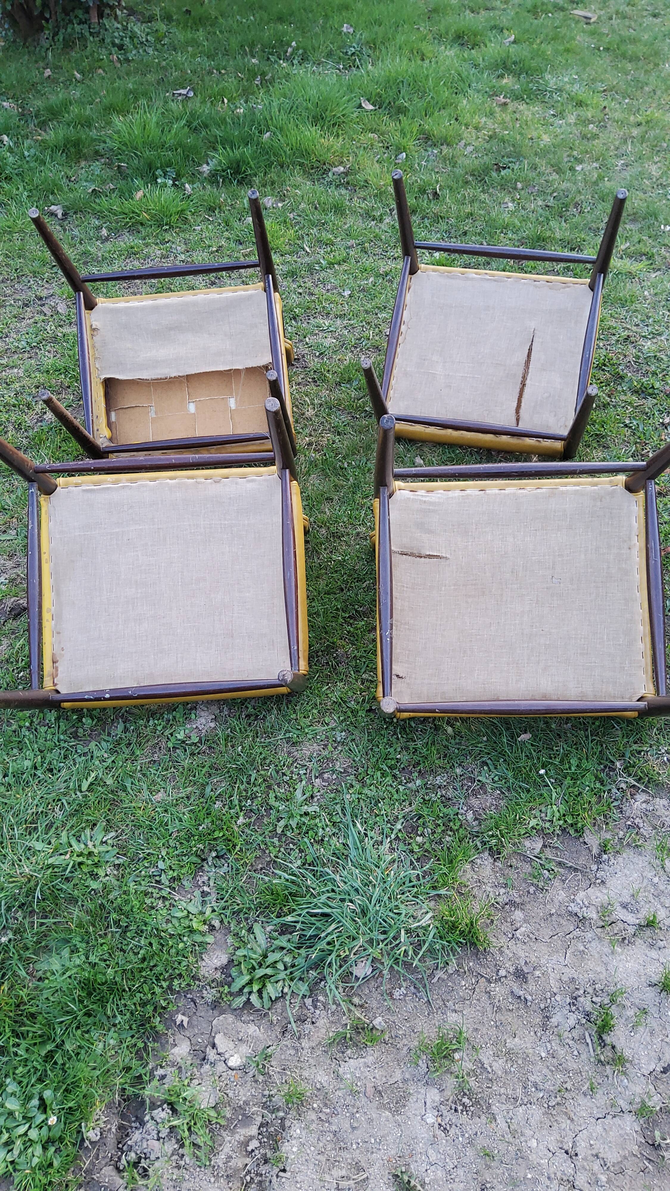 Set of 4 Scandinavian rosewood chairs from the 50s