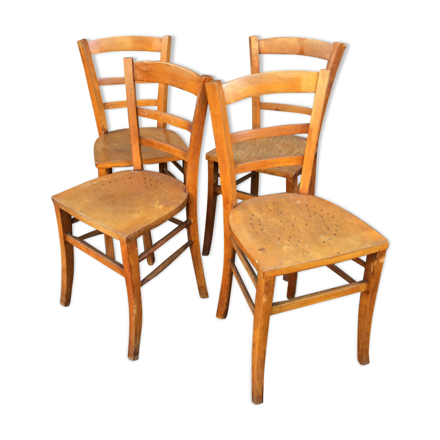4 Baumann 1960s vintage bistro chairs