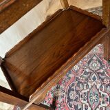 Serving trolley, rolling table with 2 wooden shelves