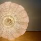 Vintage art deco globe wall or ceiling light in pink Clichy glass