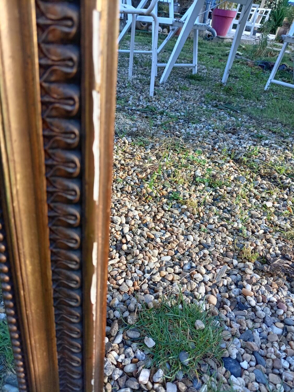 Antique trumeau mirror