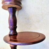 Ashtray on rustic wood stand circa 1970