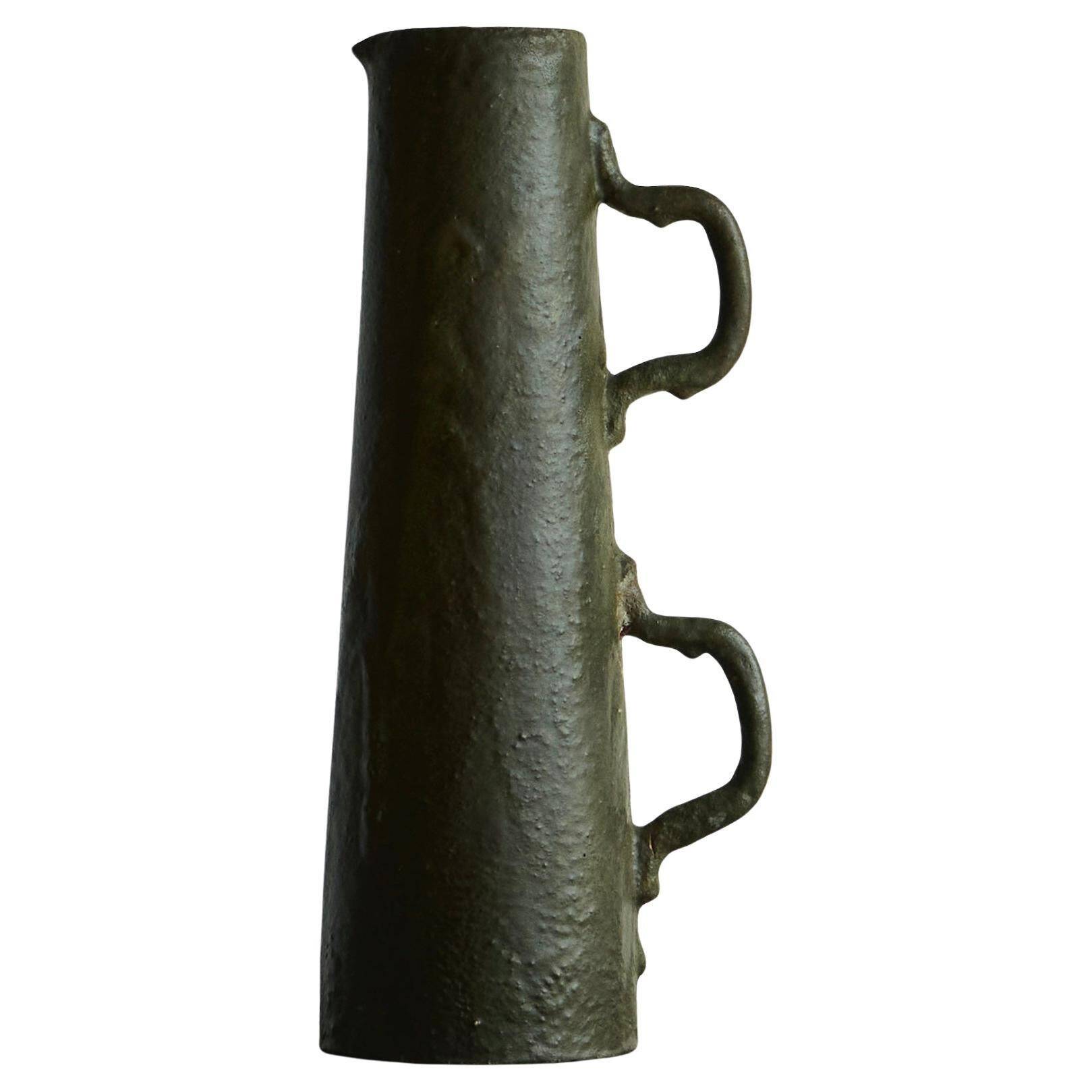 Italian jug in studio pottery from the mid-century, 1960s.