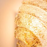 Frosted glass leaf wall lamp by Hillebrand, Germany, 1970s