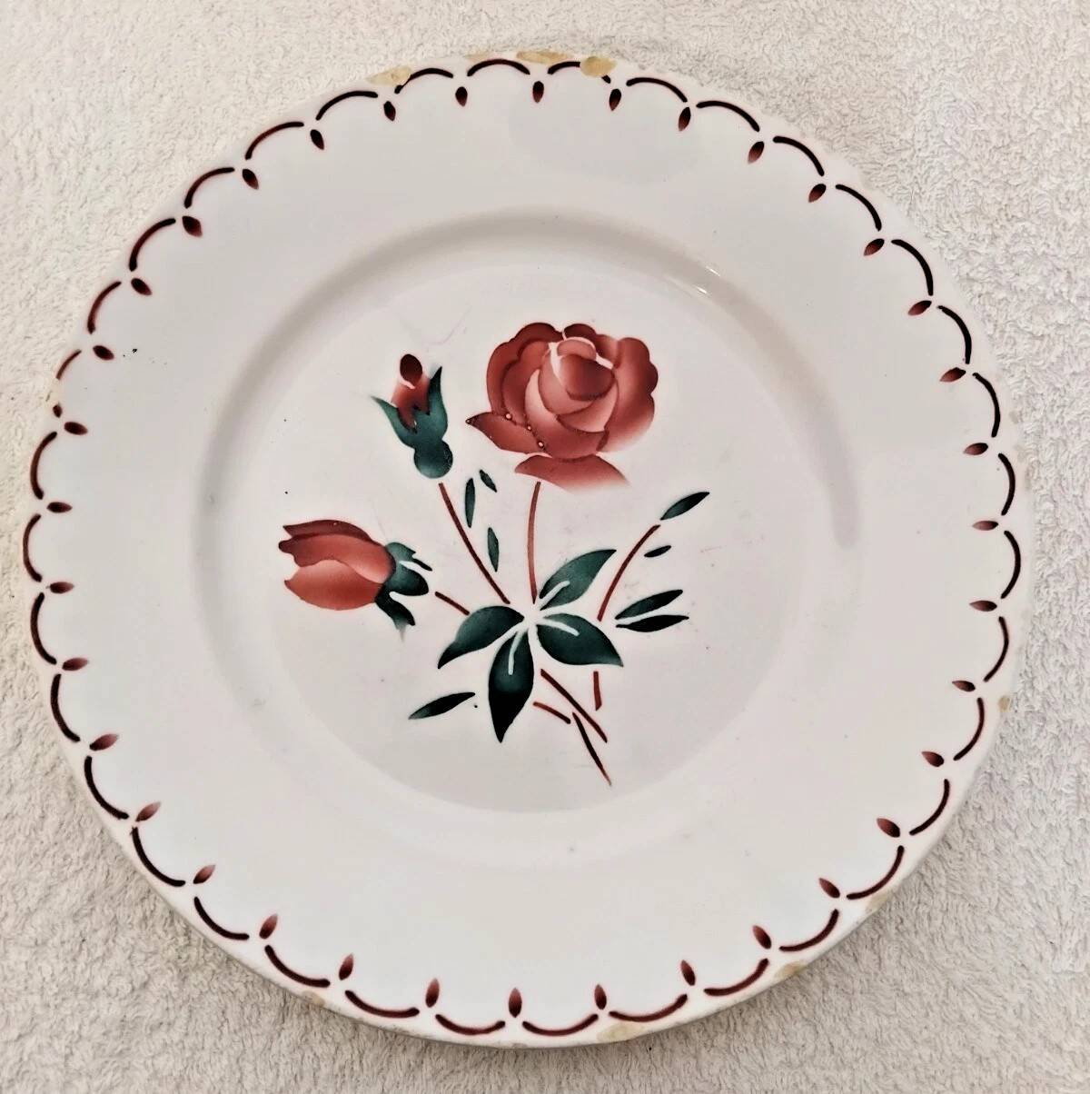 Set of 5 Vintage Badonviller Deep Plates