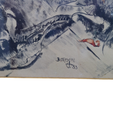 Painting under acrylic glass on bristol sheet signed bergen 1933