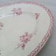 Oval plate in iron earth Gien model Pink Hawthorn