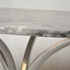 Chrome and marble table, Italy 1970