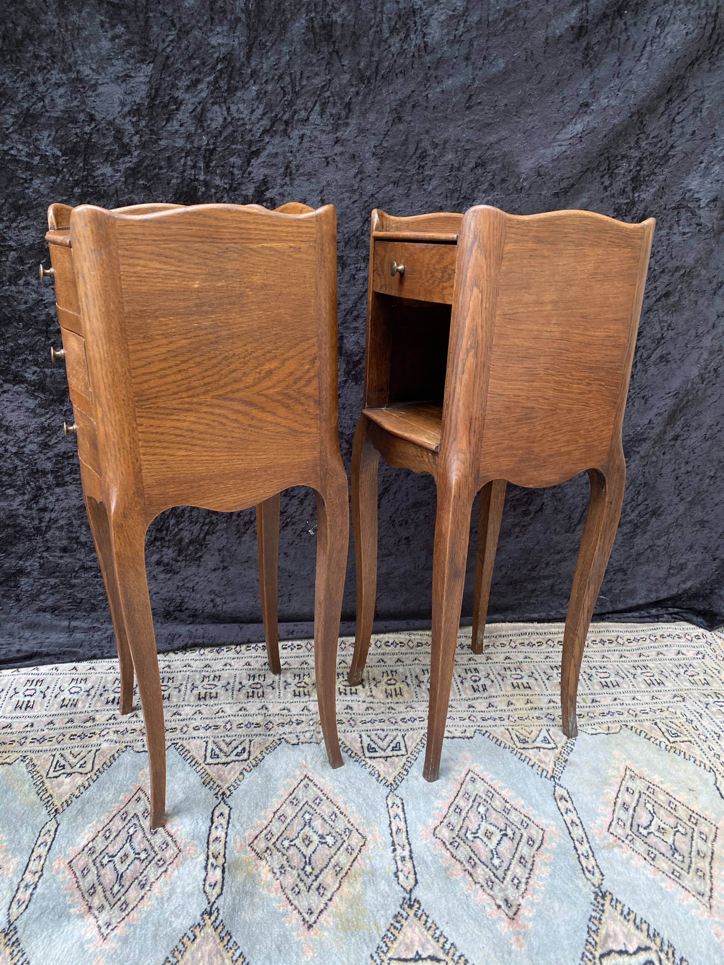 Pair of bedside Louis XVI style