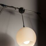 1970 white opaline tulip cone pendant lights (6 available)