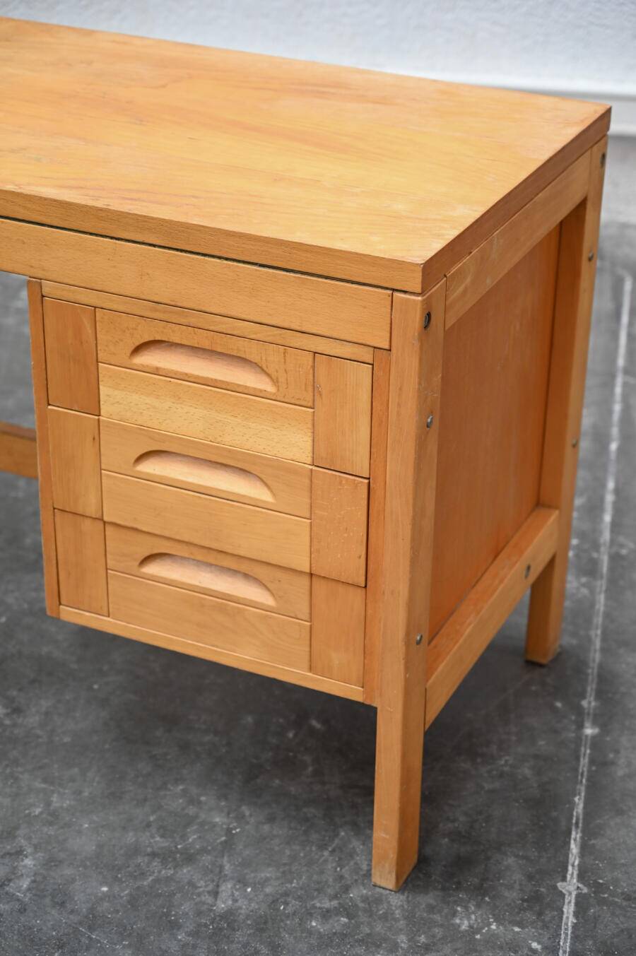 Light wood desk