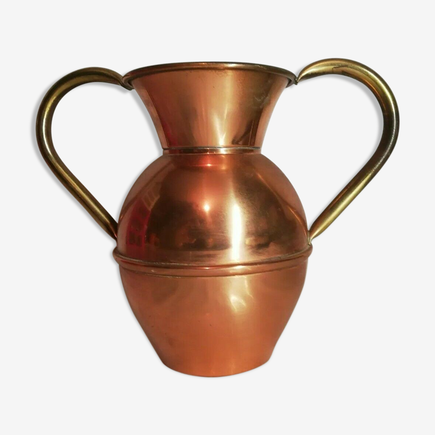 Ancien vase en cuivre avec anses | Selency