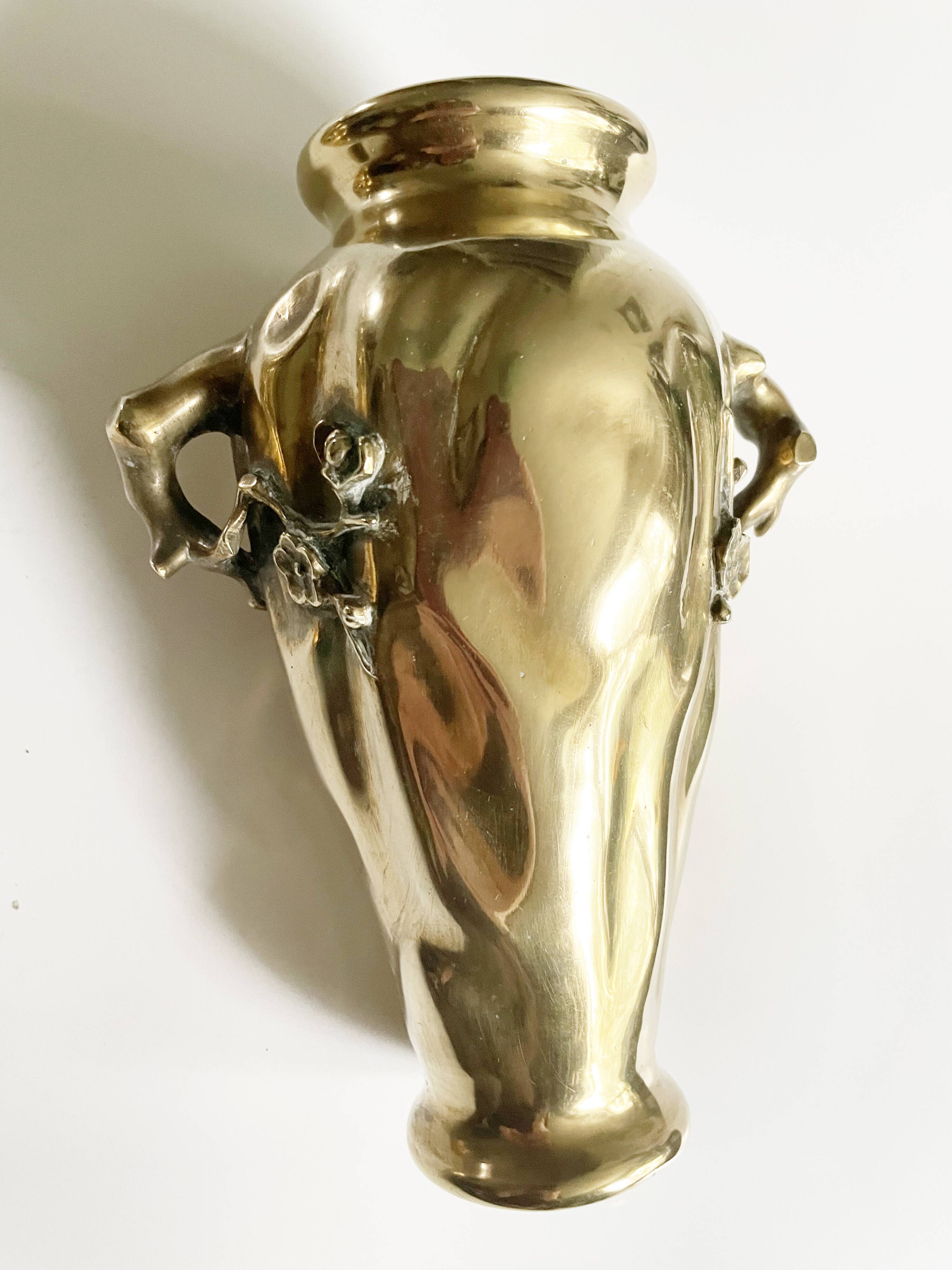 Pair of gilt bronze vases