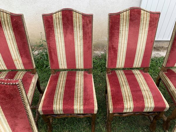 Chaises louis xiii os de mouton