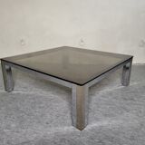Coffee table 70s smoked glass