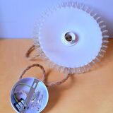 Suspension in pleated white opaline