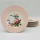 6 vintage dessert plates in porcelain, Pagnossin - Treviso Italy.
