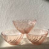 3 Arcoroc bowls Rosaline collection