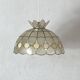 Vintage capiz shell pendant chandelier from the 1950s to 1960s.