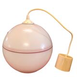 Suspension vintage en verre opalin