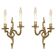 Pair of antique wall sconces from the 1920s in gilded bronze.