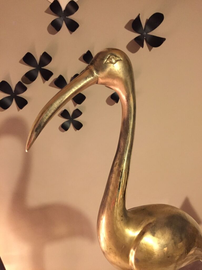 Ibis in brass 69cm vintage