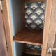 Buffet vitré Art déco en bois et marbre